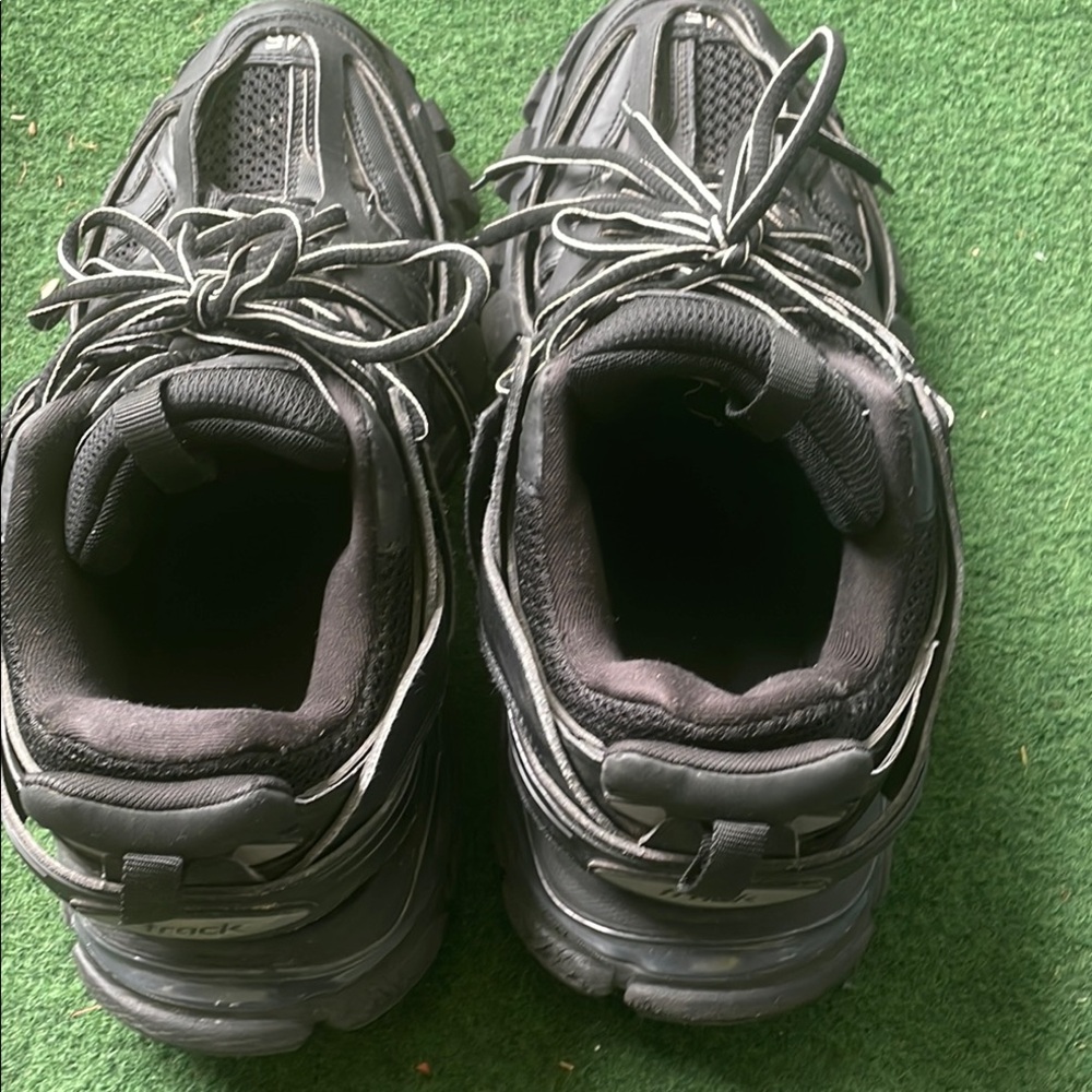 Black Balenciaga track shoes